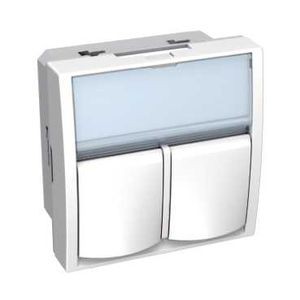 Schneider Altira data socket - 2 sockets - cat.6 - foiled - white - Schneider Electric - ALB47336