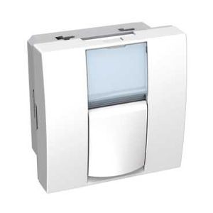 Schneider Altira data socket - 1 socket - cat.6 - shielded - white - Schneider Electric - ALB47346