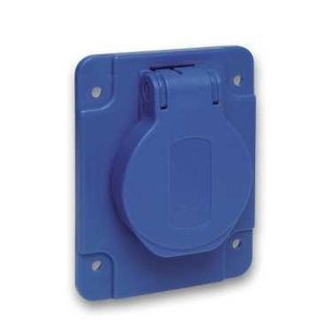 SOCLE PRISE SCHUKO ENC 65X85 FIX POST BLUE  IP54 220V 2PT