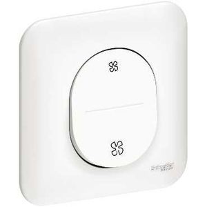Interrupteur Bouton Poussoir VMC Blanc Ovalis Schneider Electric - 2 vitesses