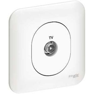 Prise TV Blanc Ovalis Schneider Electric