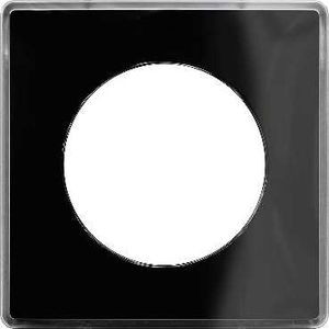 Schneider Odace You Noir, plaque de finition support Alu 1 poste