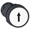 Harmony bouton-poussoir affleurant - Ø22 - blanc - 1O+1F - noir Flèche haute