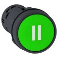 Harmony bouton-poussoir affleurant - Ø22 - vert -2F - blanc II