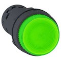 Harmony bouton poussoir lumineux - Ø22 - BA9s vert- à accrochage - 1F - 230v