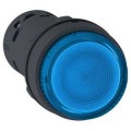 Harmony bouton poussoir lumineux - Ø22 - LED bleue - à impulsion - 1F - 230v