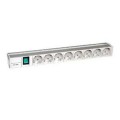 Rail de 8 Prises de Courant Aluminium avec Interrupteur Actassi Schneider Electric - pour coffret 19 Pouces