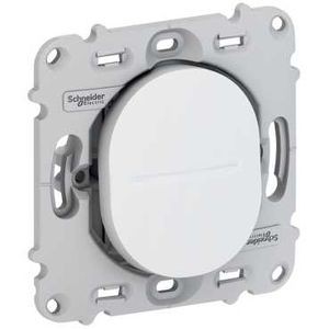 Bouton Poussoir à Fermeture Blanc 10 A Ovalis Schneider – Fixation à Vis – Sans Plaque de Finition