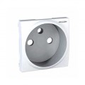 Schneider Unica Blanc enjoliveur avec voyant LED pour Prise de courant 2P+T