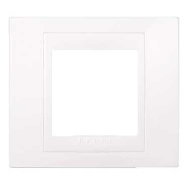 Schneider Unica Blanc liseré Blanc plaque de finition 1 poste 2 modules