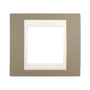 Schneider Unica Vison liseré Blanc plaque de finition 1 poste 2 modules