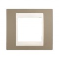 Schneider Unica Vison liseré Blanc plaque de finition 1 poste 2 modules