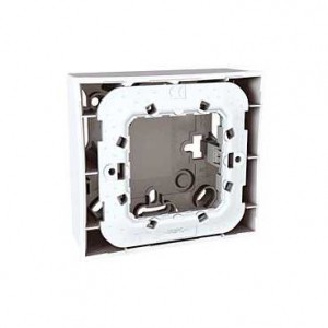 Cadre saillie 2 modules Schneider Unica blanc 1 poste