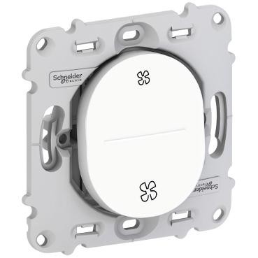 Interrupteur VMC Blanc 2 Positions Ovalis Schneider – Sans Plaque de Finition