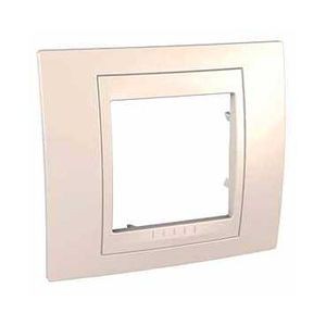 Schneider Unica Ivoire liseré Ivoire plaque de finition 1 poste 2 modules