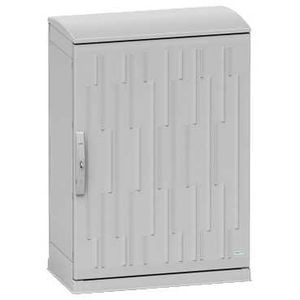 Armoire Outdoor Poly.PLAZTR HD 750x750x620 ral7035 IP55IK10 toit+soc+ser.1242E
