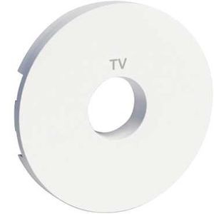 Schneider Odace blanc, enjoliveur seul prise télévision simple