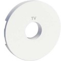 Schneider Odace blanc, enjoliveur seul prise télévision simple
