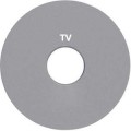 Schneider Odace alu, enjoliveur seul prise télévision simple