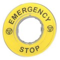 Étiquette Circulaire 3D avec Marquage Emergency Stop Harmony Schneider Electric