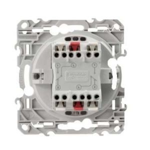 Schneider Electric S52A214 Odace, Double Va-et-vient Blanc, Connexion