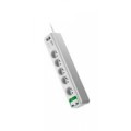 APC Essential Surge Arrest - Prise parasurtenseur pour 5 prises avec 2 ports de charge USB, 5 V, 2.4 A, 230V, France