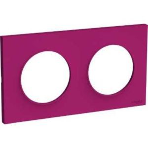 Plaque violine Schneider Odace Styl 2 postes entraxe 71mm horizontal ou vertical