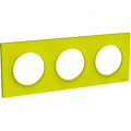 Plaque verte chartreuse Schneider Odace Styl 3 postes entraxe 71mm horizontal ou vertical