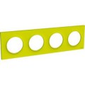 Plaque verte chartreuse Schneider Odace Styl 4 postes entraxe 71mm horizontal ou vertical