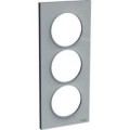 Odace Styl Plaque Gris 3 Postes Horizontaux Ou Verticaux Entraxe 57mm
