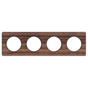 Schneider Odace Touch Plaque Bois Zeb Avec Liseré Anth 4 Postes Horiz/vert Entraxe 71mm