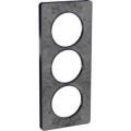 Schneider Odace Touch Plaque Pierre Galet Avec Liseré Anth. 3 Postes Verti. Entraxe 57mm