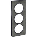 Schneider Odace Touch Plaque Ardoise Avec Liseré Anth. 3 Postes Verticaux Entraxe 57mm