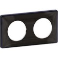 Odace You Noir, Plaque De Finition Support Anthracite 2 Postes Entraxe 71mm