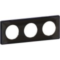 Odace You Noir, Plaque De Finition Support Anthracite 3 Postes Entraxe 71mm