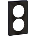 Odace You Noir, Plaque De Finition Support Anthracite 2 Postes Entraxe 57mm