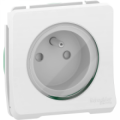 Prise de Courant Blanche 2P+T 16 A Mureva Styl Schneider Electric – En Saillie – IP55 – IK08 – Connexion Automatique