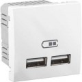 Double Chargeur USB 2.1 A Blanc Unica Schneider Electric