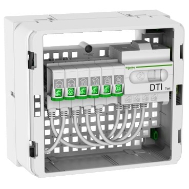Coffret de Communication Grade 2 TV LexCom Home Schneider – 6 x RJ45 Cat6 Extensible à 7