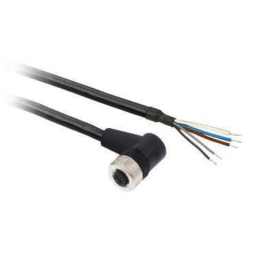 Prolongateur m12 femelle 5p 2m pur 90deg