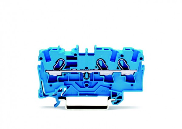 Wago Topjob s - Borne de passage pour 3 conducteurs - série 2004 - 4 mm² - bleu