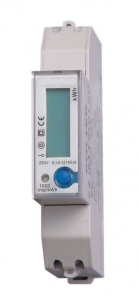 Compteur électrique modulaire Ketler monophasé 100A simple tarif certifié MID affichage LCD