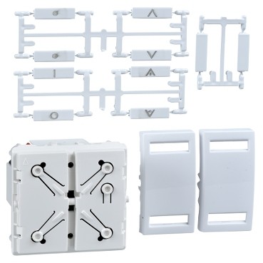 Bouton poussoir blanc Schneider Unica KNX 2 touches 4 poussoirs