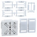 Bouton poussoir blanc Schneider Unica KNX 2 touches 4 poussoirs
