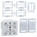 Unica KNX Blanc bouton-poussoir double 4 poussoirs