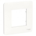 Plaque de Finition Blanche 1 Poste Unica Studio Schneider