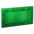 Support de Fixation Plastique 4 Modules 2 Postes avec Protection de Chantier Unica Schneider