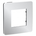 Schneider unica2 studio métal - plaque de finition - aluminium liseré anthracite - 1 poste