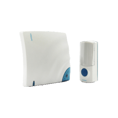 Avidsen kit carillon sans fil - portée 80m - blanc et bleu - avec bouton d'appel   - Avidsen - 102360