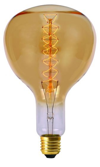 Girard sudron - Lampe poire R180 métal filament spiral 40W E27 2000K 130Lm ambre